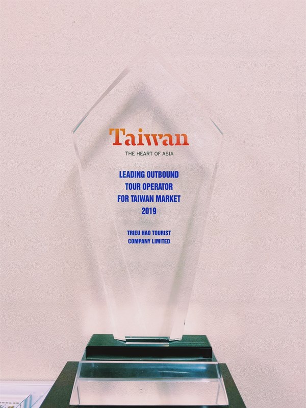 DU LỊCH TRIỀU HẢO ĐẠT TOP 5 CÔNG TY DU LỊCH CÓ THÀNH TÍCH TỐT VỀ OUTBOUND ĐƯỢC BÌNH CHỌN BỞI CỤC DU LỊCH ĐÀI LOAN